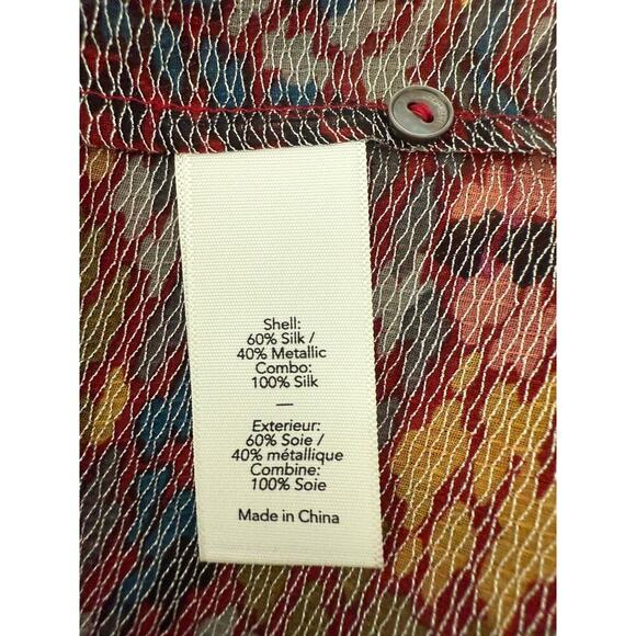 Elizabeth and James Sheer Silk Top Size XS - Picture 5 of 6